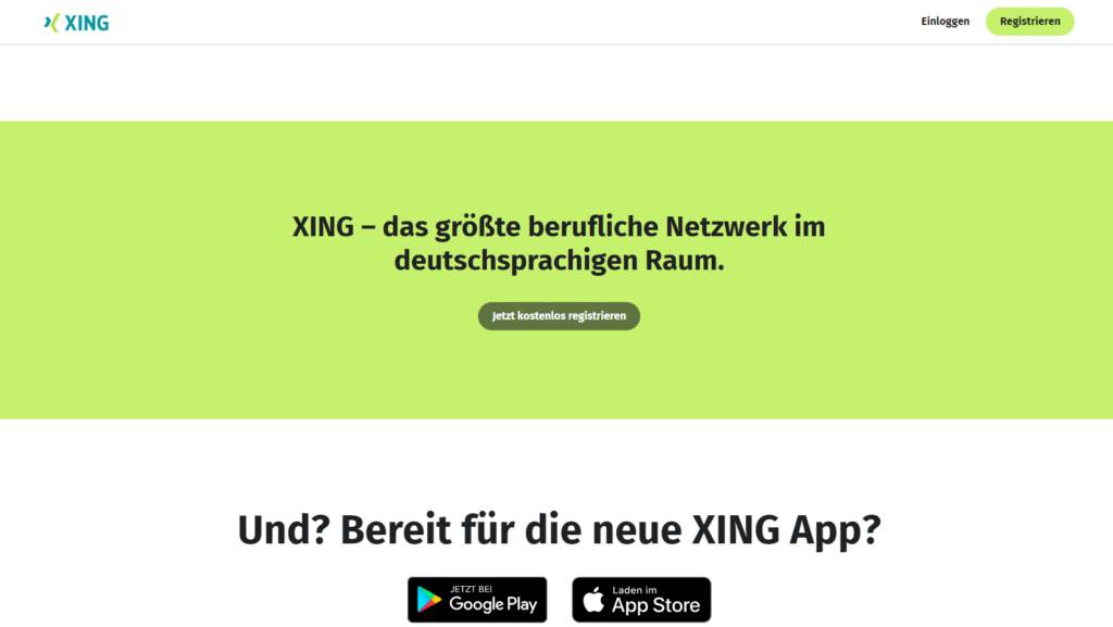 Xing - die deutsche B2B Social-Media-Plattform